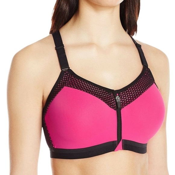 Wacoal Other - Wacoal Zip Front Underwire Sport Bra in Hot Pink Size 38D